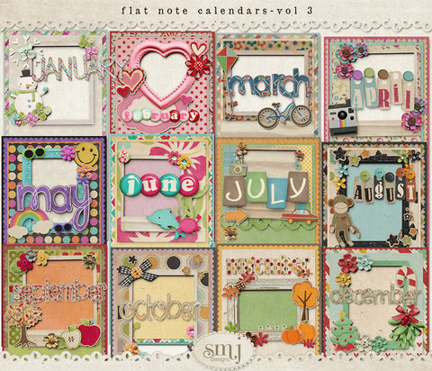 Flat Note Calendars Vol 3