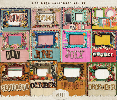 One Page Calendars Vol 11