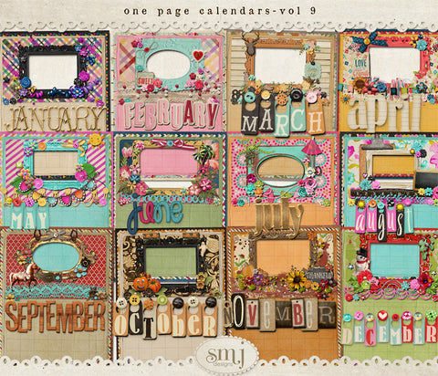 One Page Calendars Vol 9