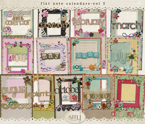 Flat Note Calendars Vol 2