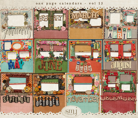 One Page Calendars Vol 13