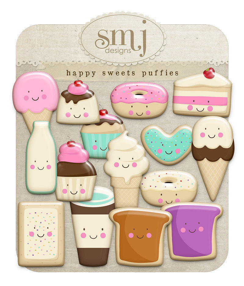 Happy Sweets Puffies | Shabby Miss Jenn Designs