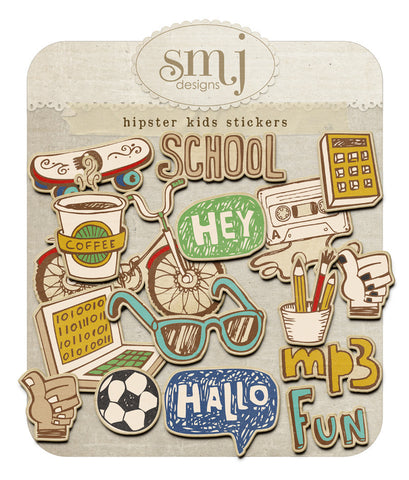 Hipster Kids Stickers