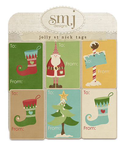 Jolly St. Nick Tags