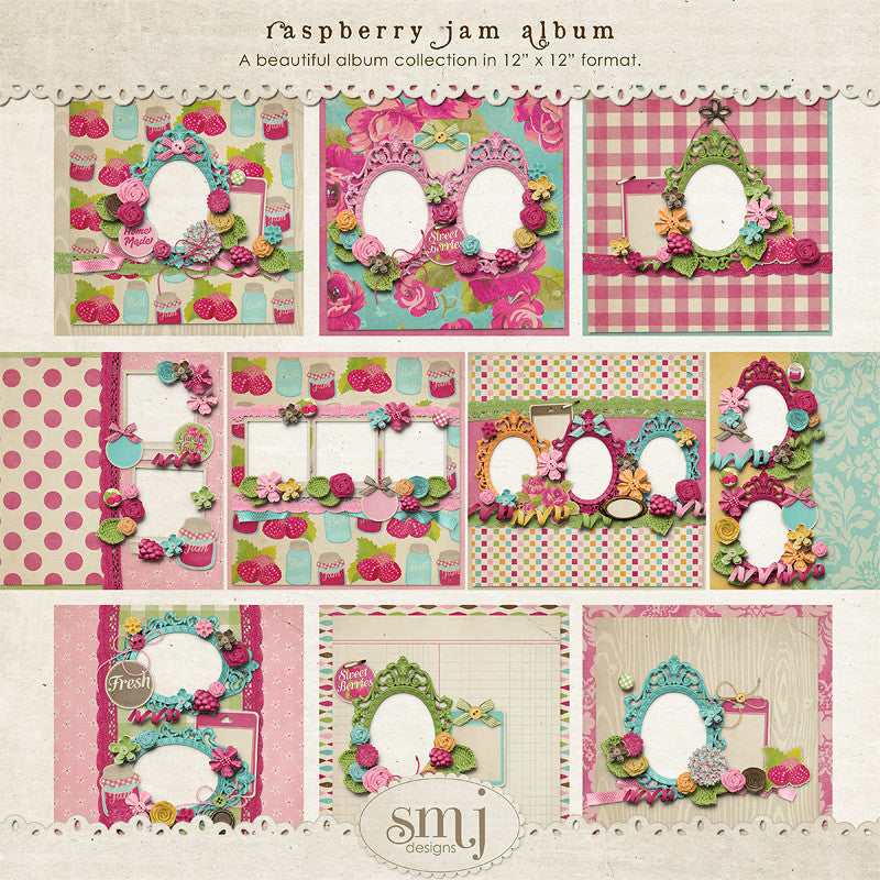 Raspberry Jam Album | Shabby Miss Jenn Designs