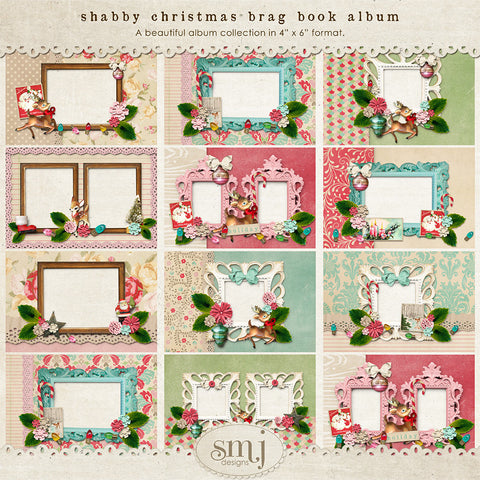 Shabby Christmas Brag Book Album